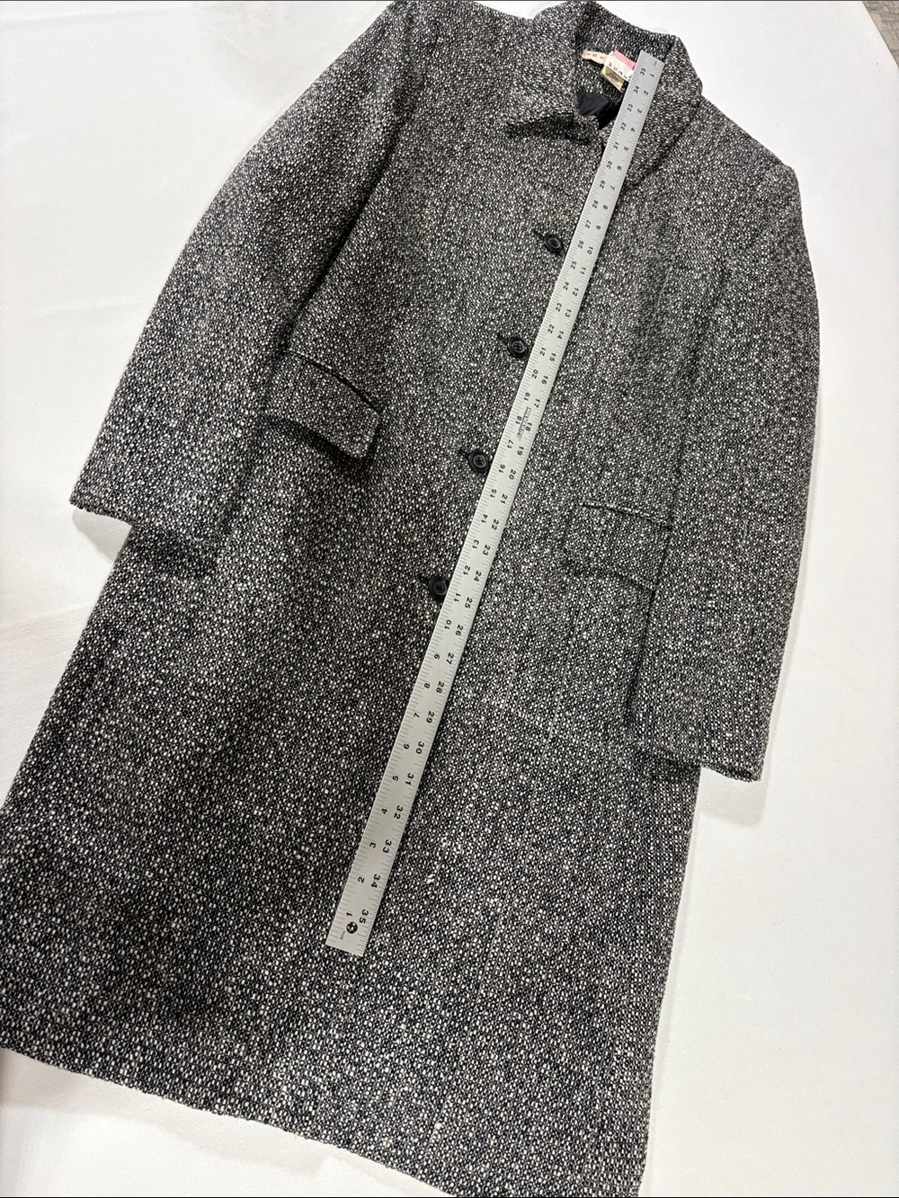 Apostrophe Mid-Length Tweed Coat - Tailored Button-Front 16 - Picture 12 of 16